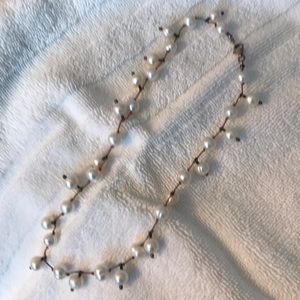 White Pearl necklace on rope from Saks Fifth Ave